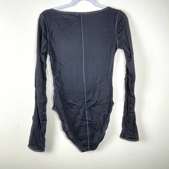 Free People Intimately FP Black Long Sleeve Sloane Bodysuit NWT Size Small - Picture 7 of 10